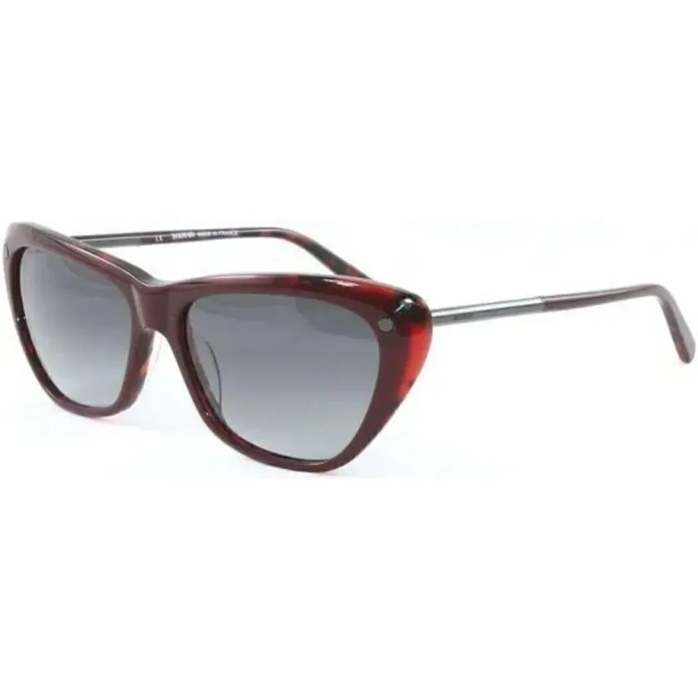 BALMAIN 56mm Modified Cat Eye Sunglasses, Polarized, Designer, Red Tortoise, NWT